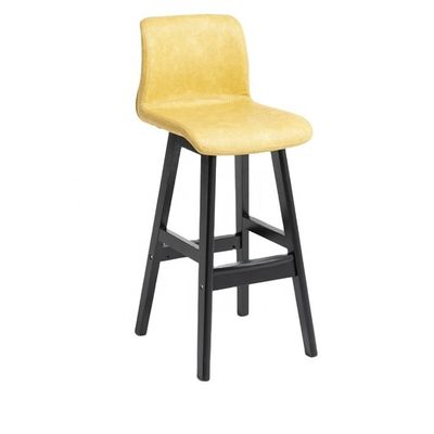 Ταχυδρομική συσκευασία Villia High Chair Bar Counter Chair με ύφασμα κομψό και στερεό ξύλο