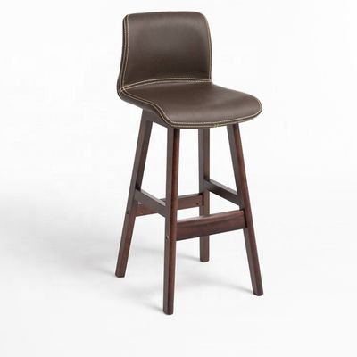 Ταχυδρομική συσκευασία Villia High Chair Bar Counter Chair με ύφασμα κομψό και στερεό ξύλο