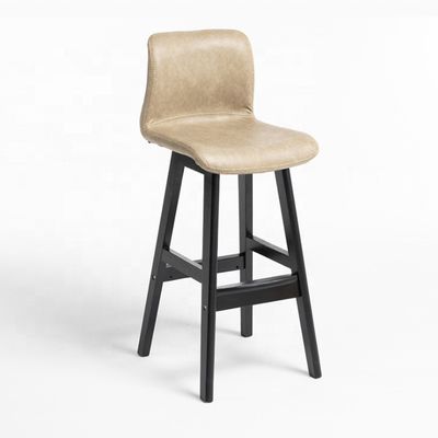 Ταχυδρομική συσκευασία Villia High Chair Bar Counter Chair με ύφασμα κομψό και στερεό ξύλο