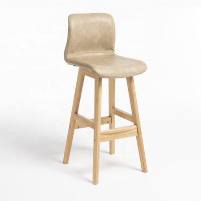 Ταχυδρομική συσκευασία Villia High Chair Bar Counter Chair με ύφασμα κομψό και στερεό ξύλο