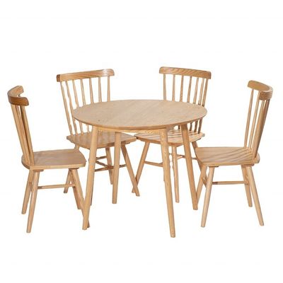 Σύγχρονο σύνολο κάλυψης τραπεζιού και καρέκλας για έπιπλα από στερεό ξύλο σε φυσικό ή στάχτη χρώμα