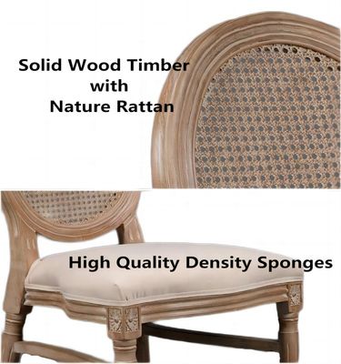 Δείπνο Πρακτορείο Φεστιβάλ Γαλλικό στυλ Ρατάνια Πίσω Σκληρό ξύλο Louis Καρέκλα Εναρμόσιμες Καρέκλες Αρχαία ξύλινη καρέκλα Μοντέρνα 100