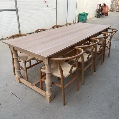 Σύγχρονη σχεδίαση Walnut Slab κουζίνα εστιατόριο τραπεζαρία ξύλινη καρέκλα και τραπέζι εκδηλώσεων για το κτίριο γραφείων ευελιξία