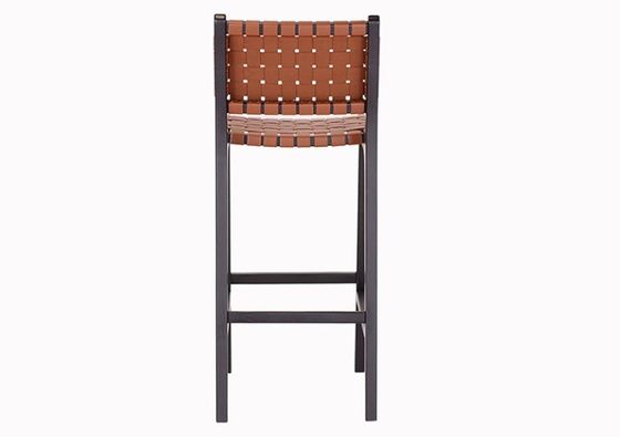 Σύγχρονο στυλ High Solid Wood Bar Chair για τη Βόρεια Μόδας Bistro Saddle Leather
