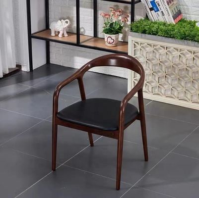 Σκληρό ξύλο Nordic Light Luxury Hotel Cafe Υφασματική ή δερμάτινη καρέκλα για φαγητό