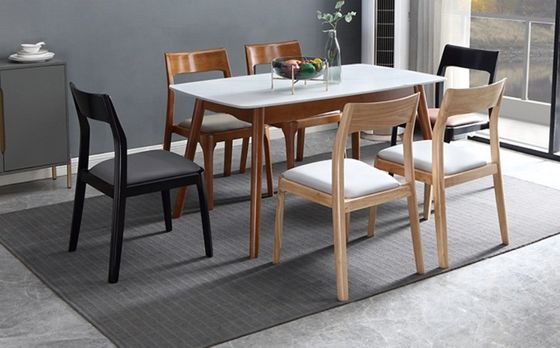 Σύγχρονη σχεδίαση σύγχρονη σκανδιναβική στοιβακτήρια δρυοκοκκινού τραπεζικής καρέκλας ξύλινες καρέκλες τραπεζών εστιατορίων για έπιπλα στο σπίτι