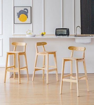 Βίντεζ στυλ υψηλή καρέκλα μπαρ κάθισμα με υλικό στερεού ξύλου LL-C34