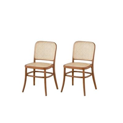 Ανθεκτικός μοντέρνος σχεδιασμός ξύλινος ράτανας καθιστής πλάτης αναψυχής ράτανας τραπεζική καρέκλα για εξωτερικό κήπο εστιατόριο καφέ έπιπλα