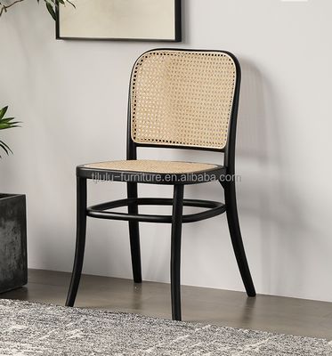 Ανθεκτικός μοντέρνος σχεδιασμός ξύλινος ράτανας καθιστής πλάτης αναψυχής ράτανας τραπεζική καρέκλα για εξωτερικό κήπο εστιατόριο καφέ έπιπλα