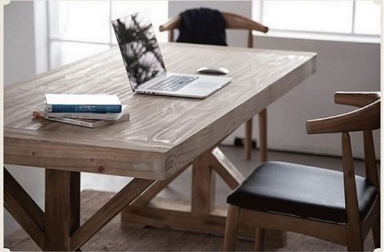 Σκληρό ξύλο Προσαρμοσμένο βίντεζ Νεοκλασικό ξύλινο τραπέζι για τραπεζαρία και σαλόνι