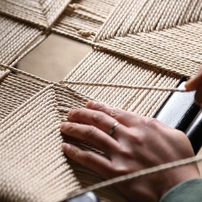 Χειροποίητο Μαγνητόχρωμο Δαχτυλίδι από ξύλο υφασμένο μαξιλάρι τραπεζαρία Y καρέκλα Χωρίς διπλωμένη υπηρεσία OEM αποδεκτό Μαγνητόχρωμο ξύλο