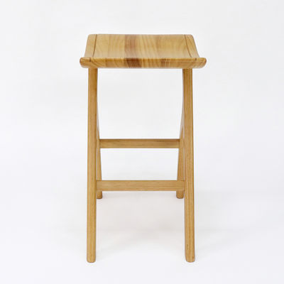 Home Bar Essential Λακαρισμένο Massive Wood Bar Stool με ψηλή καρέκλα καθιστικού