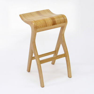 Home Bar Essential Λακαρισμένο Massive Wood Bar Stool με ψηλή καρέκλα καθιστικού