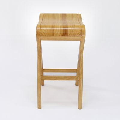 Home Bar Essential Λακαρισμένο Massive Wood Bar Stool με ψηλή καρέκλα καθιστικού
