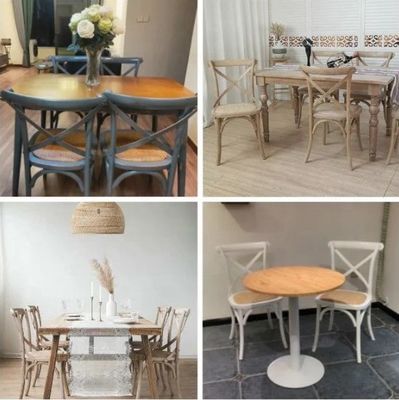 Χωρίς διπλωμένη προσαρμοσμένη αμερικανική σύγχρονη σχεδίαση Σκληρό ξύλο σταυρό BackStackable εκδήλωση Dinging καρέκλα