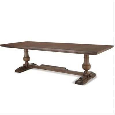 120cm*60cm*75cm Vintage Countryside Centre τραπεζαρία με καμπυλωτό ξύλο πεύκου