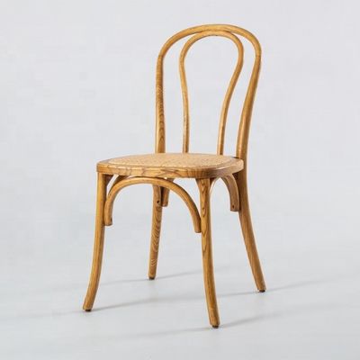 Κινέζικο μαχαγόνι και ράταν υλικό σκανδιναβικά έπιπλα για το σπίτι ξύλινο πλαίσιο τραπέζι τραπεζική καρέκλα με στοιβάσιμο στερεό ξύλο