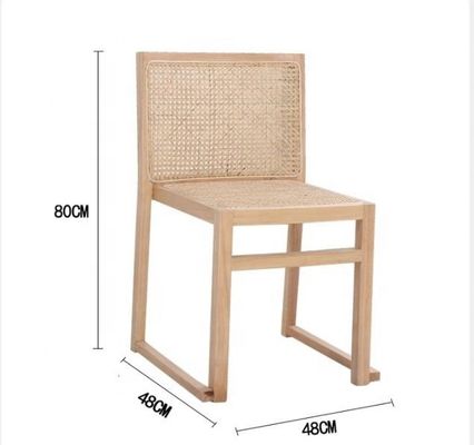 Έπιπλα τραπεζαρίας Πραγματικό ράταν στερεό ξύλο Καρέκλα τραπεζαρίας για στοιβάσιμα και σκανδιναβικό ελεύθερο χρόνο