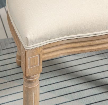 Φρανσική καρέκλα τραπεζαρίας με επικάλυψη από δέρμα PU με σχήμα που μπορεί να συσσωρεύεται και στερεό ξύλο
