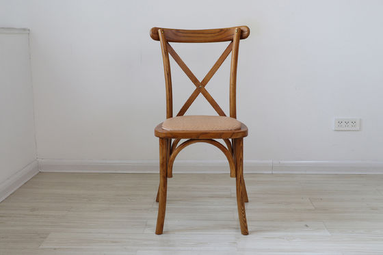 Ταχυδρομική συσκευασία ξύλινες καρέκλες X Cross Back για αρχαίο σχεδιασμό σε εστιατόρια και γάμους