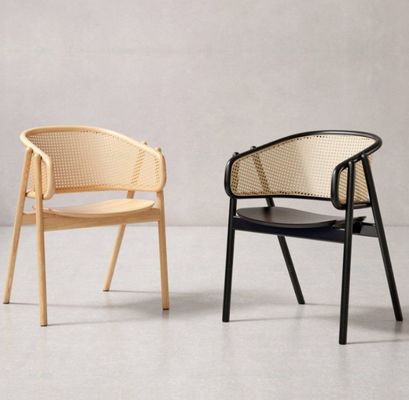 Σχεδιασμός ξύλινη καρέκλα για τραπεζαρία από ράτάνιο καρέκλα με 100 κιλά και συσκευασία ταχυδρομείου