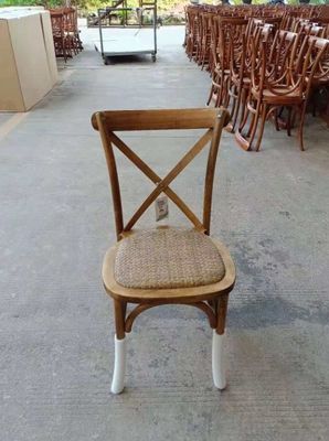 Βόρειο στυλ Εναρμόσιμη ξύλινη καρέκλα με πλάτη από ράταν με προσαρμοσμένο μέγεθος W42CM*D44CM*H87CM