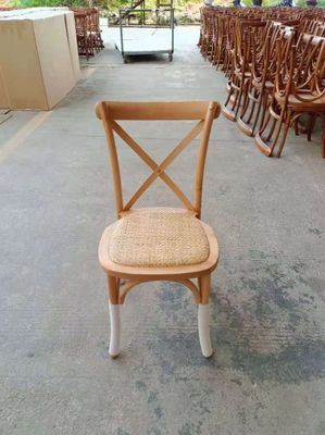 Βόρειο στυλ Εναρμόσιμη ξύλινη καρέκλα με πλάτη από ράταν με προσαρμοσμένο μέγεθος W42CM*D44CM*H87CM