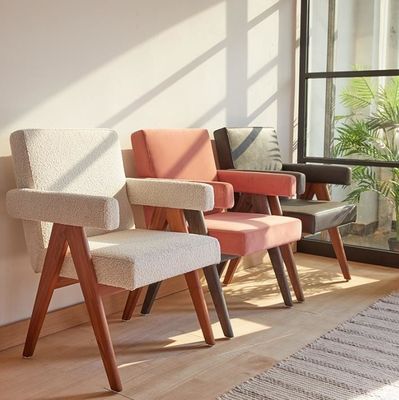 Χωρίς διπλώματα τελευταίου σχεδιασμού έπιπλα για το σπίτι σκεπασμένη καρέκλα σαλόνι με στερεό ξύλο