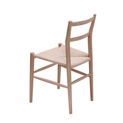 Ξενοδοχείο Εστιατόριο Γιορτή ή Σπίτι Απλή καρέκλα για την πλάτη με πλέξιμο με σχοινί κάνναβης και ξύλινα πόδια