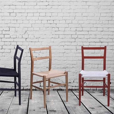 Ξενοδοχείο Εστιατόριο Γιορτή ή Σπίτι Απλή καρέκλα για την πλάτη με πλέξιμο με σχοινί κάνναβης και ξύλινα πόδια