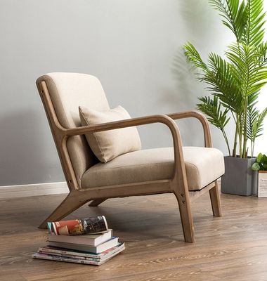 Σύγχρονος σκανδιναβικός καναπές καθιστικού με χαλυβουργημένο στήριγμα βραχίονων και στερεό ξύλινο σκελετό