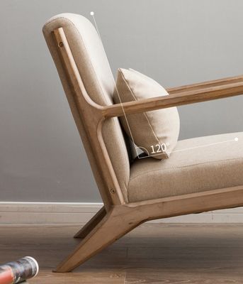 Σύγχρονος σκανδιναβικός καναπές καθιστικού με χαλυβουργημένο στήριγμα βραχίονων και στερεό ξύλινο σκελετό