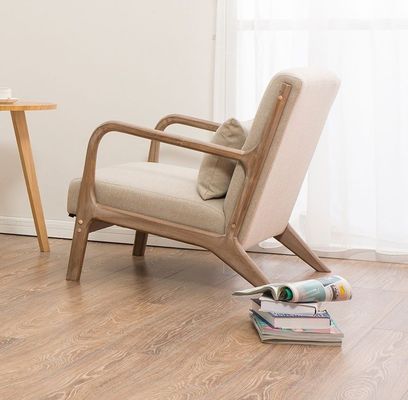 Σύγχρονος σκανδιναβικός καναπές καθιστικού με χαλυβουργημένο στήριγμα βραχίονων και στερεό ξύλινο σκελετό