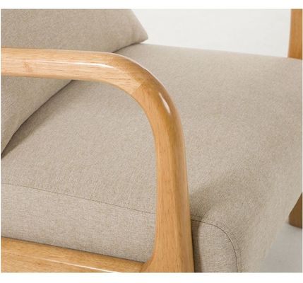 Σύγχρονος σκανδιναβικός καναπές καθιστικού με χαλυβουργημένο στήριγμα βραχίονων και στερεό ξύλινο σκελετό