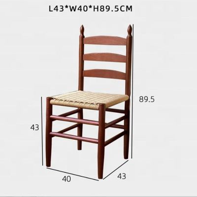 Στρατηγική τραπεζαρία από στερεό ξύλο με σχοινί