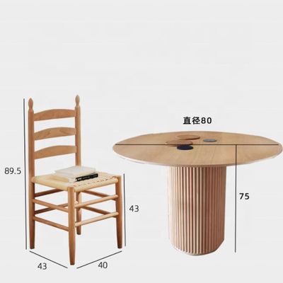 Στρατηγική τραπεζαρία από στερεό ξύλο με σχοινί