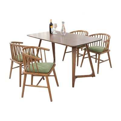 Σύγχρονο σχεδιασμό έπιπλα τραπεζαρίας οπίσθια στήριξη βραχίονας ξύλινη τραπεζαρία καρέκλα σε κομψό σχεδιασμό