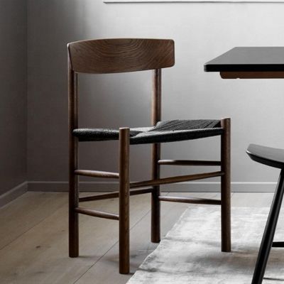 Προσαρμόσιμο φυσικό χαρτί Σχοινί Καρέκλα Ασπρο ξύλο Καρέκλα τραπεζαρίας Σύγχρονο στυλ σχεδιασμού με ρυθμιζόμενο κάθισμα