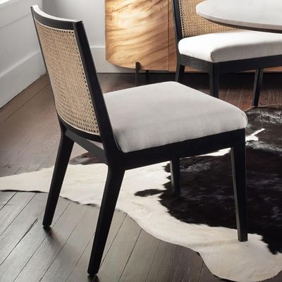 Καλύτερο γαλλικό στυλ Ρατάνη πίσω Σκληρό ξύλο βελανιδιάς Αρχαία καρέκλα τραπεζαρίας σύγχρονο στυλ σχεδιασμού για συγκεκριμένα