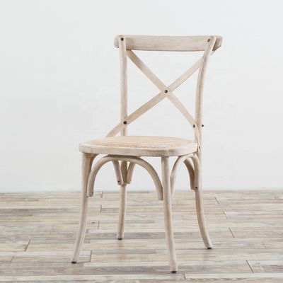 Ελαφρύ σχεδιασμό παγωτό χρώμα ξύλινο Stackable Cross Back Vintage τραπεζαρία καρέκλα για ξύλινο