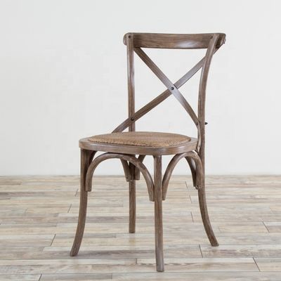 Ελαφρύ σχεδιασμό παγωτό χρώμα ξύλινο Stackable Cross Back Vintage τραπεζαρία καρέκλα για ξύλινο