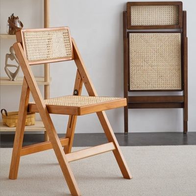 Φρέμα από στερεό ξύλο από ράτάνιο Καρέκλα τραπεζαρίας από φυσικό ράτάνιο διπλωμένη Ναι για εκδηλώσεις σε σύγχρονα έπιπλα Εστιατόριο