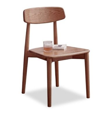 Εναρμονισμένη καρέκλα τραπεζαρίας για σύγχρονο εστιατόριο από στερεό ξύλο με φυσικό χρώμα