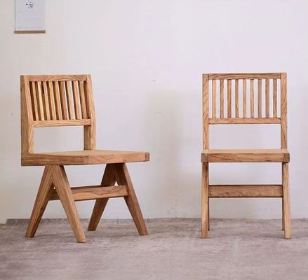 Βίντεζ πολυτελή ελμικό στερεό ξύλινο τραπεζικό καρέκλα με φινίρισμα καρύδας για εξατομικευμένα σχέδια έπιπλα