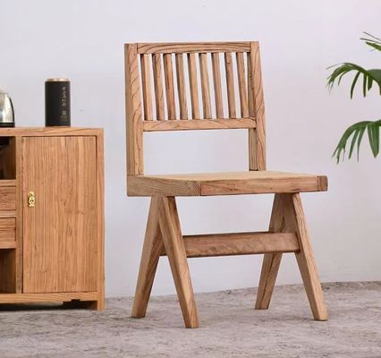 Βίντεζ πολυτελή ελμικό στερεό ξύλινο τραπεζικό καρέκλα με φινίρισμα καρύδας για εξατομικευμένα σχέδια έπιπλα