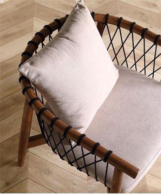 Ταχυδρομική συσκευασία Y Βόρειος σαλόνι ξύλινος καναπές Θέμα αναψυχής υφασμένο σχοινί στερεό ξύλινο καρέκλα με υποκατάστημα για ξενοδοχείο