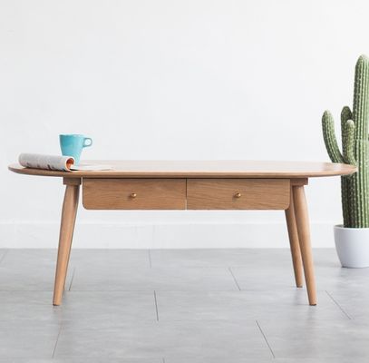 Σύγχρονα έπιπλα ξύλινου σαλόνι W120*D60*H45CM Τραπέζι καφέ από στερεό ξύλο με συσκευασία ταχυδρομείου