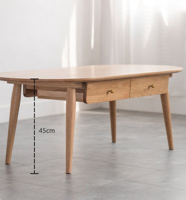 Σύγχρονα έπιπλα ξύλινου σαλόνι W120*D60*H45CM Τραπέζι καφέ από στερεό ξύλο με συσκευασία ταχυδρομείου