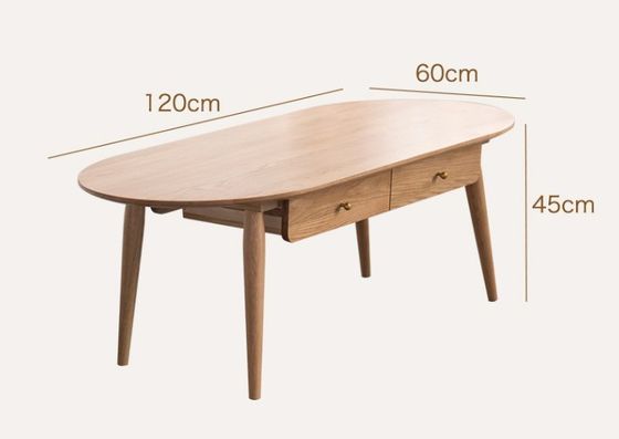 Σύγχρονα έπιπλα ξύλινου σαλόνι W120*D60*H45CM Τραπέζι καφέ από στερεό ξύλο με συσκευασία ταχυδρομείου