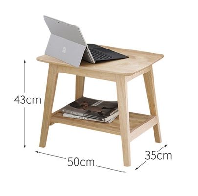 Προσαρμοσμένα σχέδια Vintage Solid Wood Square End τραπέζι καφέ W50*D35*H42CM για καθιστικό